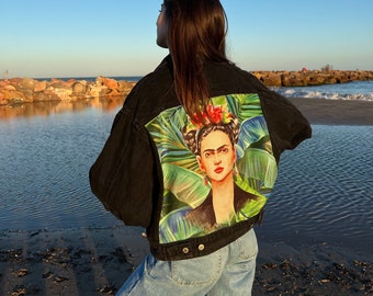 Veste customisée Frida Kalho