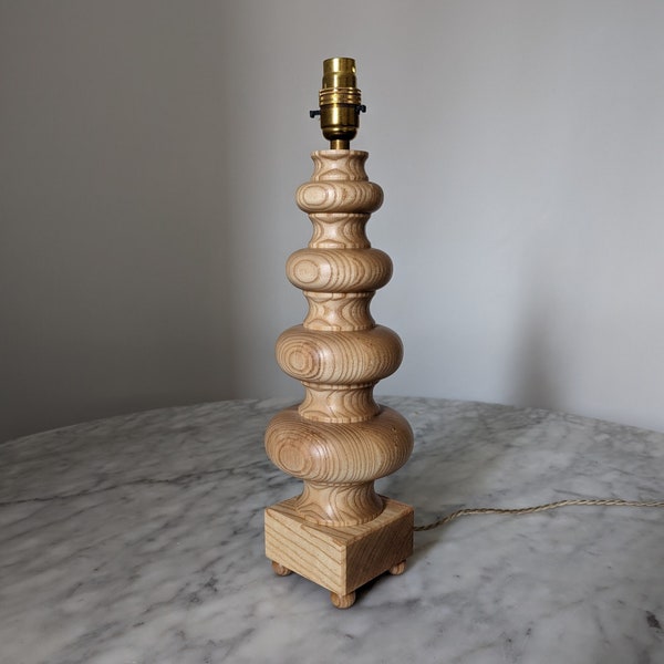 Wood Bobbin Floor Lamp Etsy