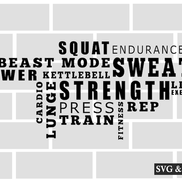 Gym Shirt Svg | Fitness Svg | Workout Shirt Svg | Gym Tank Svg | CrossFit Shirt Svg | Barbell | Kettlebell | Running