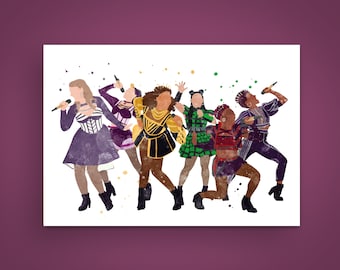 Six, Musical Theatre, Broadway, Westend, Poster, Musical Print, Watercolor, Gift Idea,  Home Living, Wall Decor, Birthday Gift