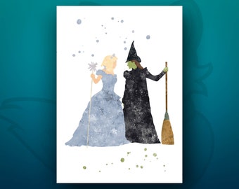 Wicked, Musical, Broadway, Musical Poster, Poster, Musical Print, Watercolour, Gift Idea,  Home Living, Wall Decor, Birthday Gift