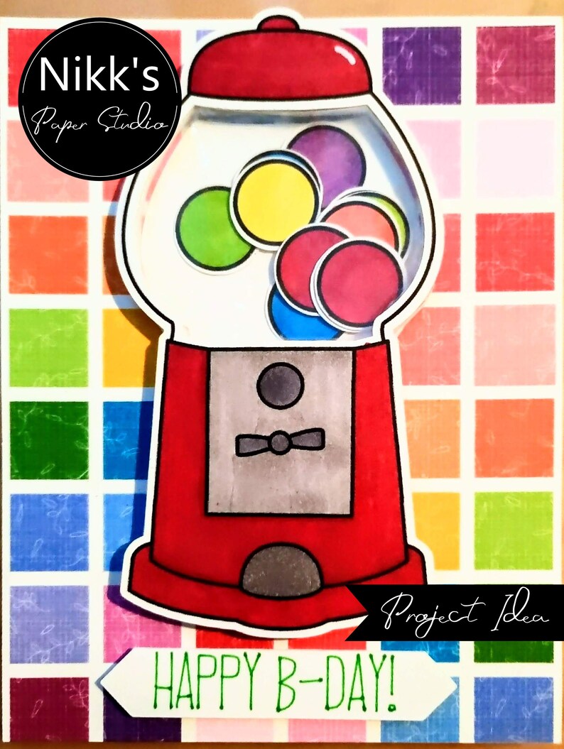 Gumball Machine Digital Printable Stamps and SVG Files - Instant ...