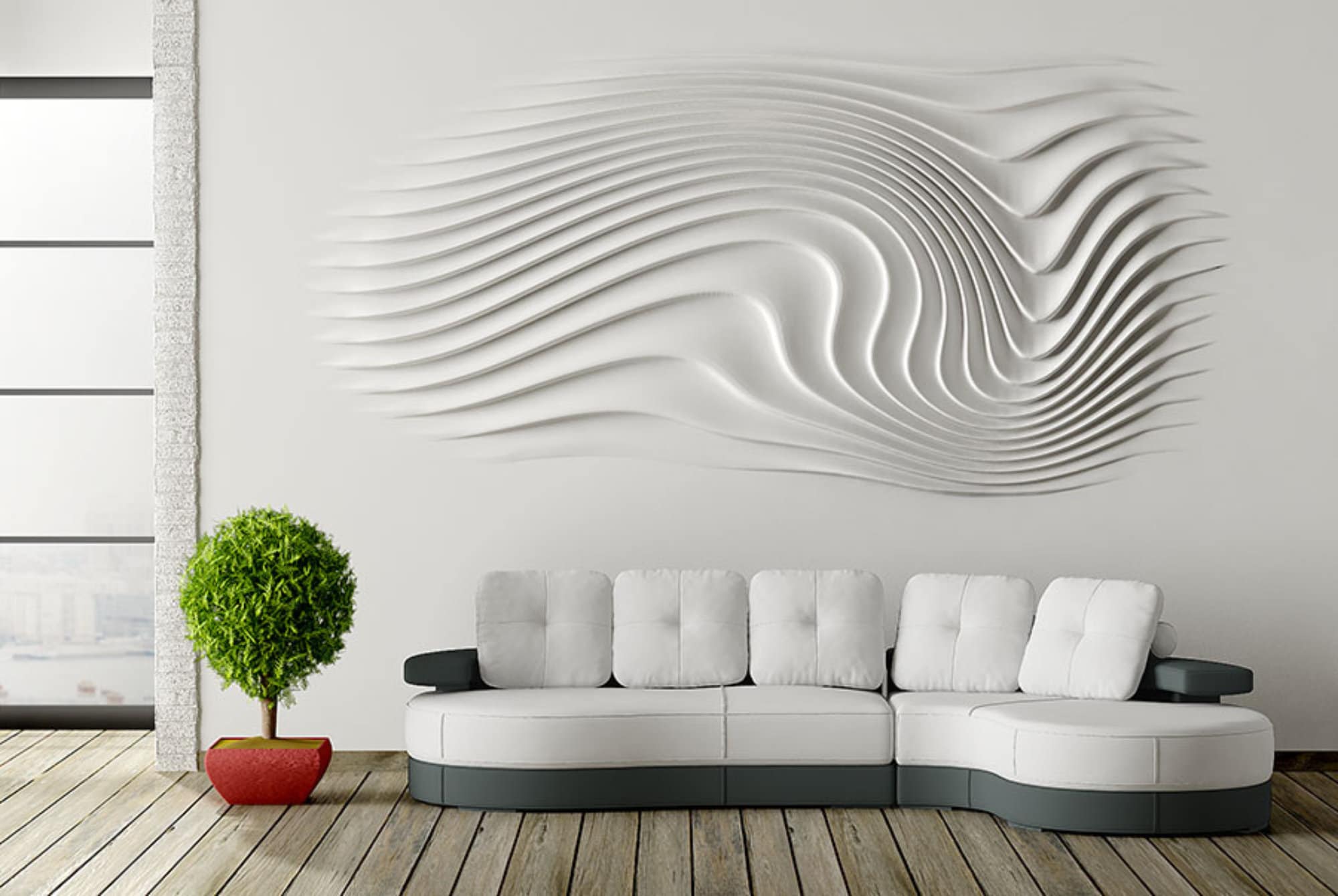 3D Design Art / 3D Decorative Wall Panels / Relief Yin Yang 