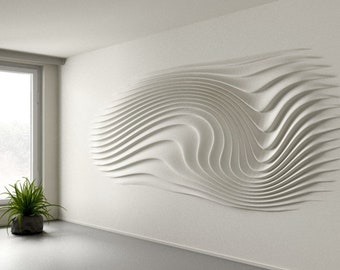 3D Design Art / Pannelli murali decorativi 3D / Rilievo Yin Yang