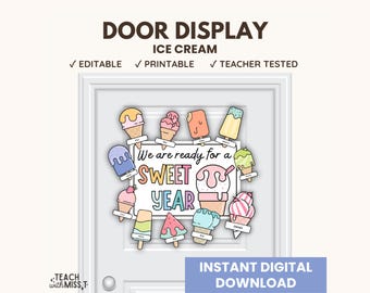 Ice Cream Classroom Door Display | Summer Classroom Decor | Classroom Welcome Display Bundle | Bulletin Board Display | Teacher Decor