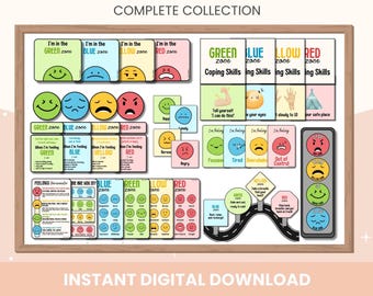 Self-Regulation Classroom Display | Coping Skills Flashcards (Digital Download)