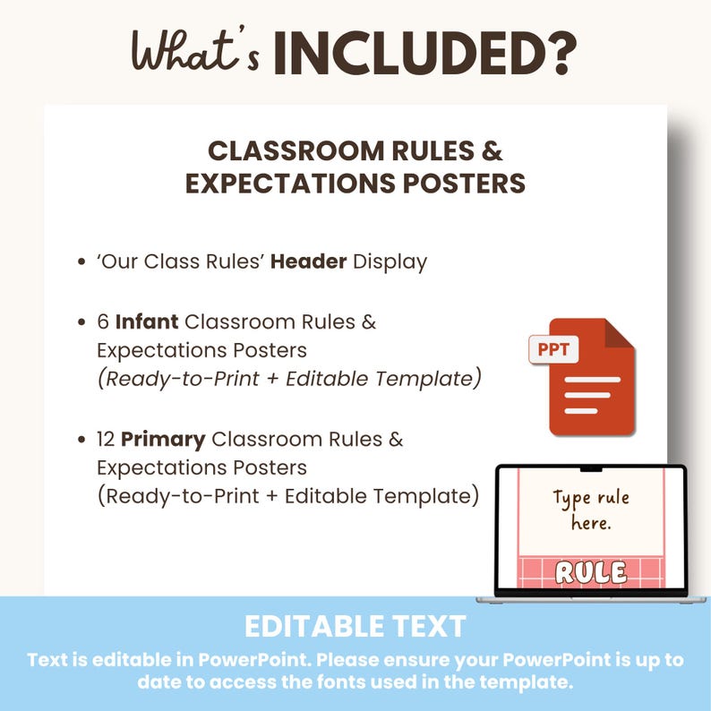Spring Garden Classroom Rules Posters: Teacher Printables (digital ...