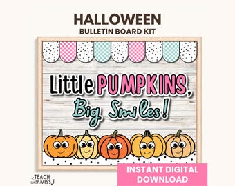 Kit de tablón de anuncios de Halloween: Decoración de calabaza para el aula (descarga digital)
