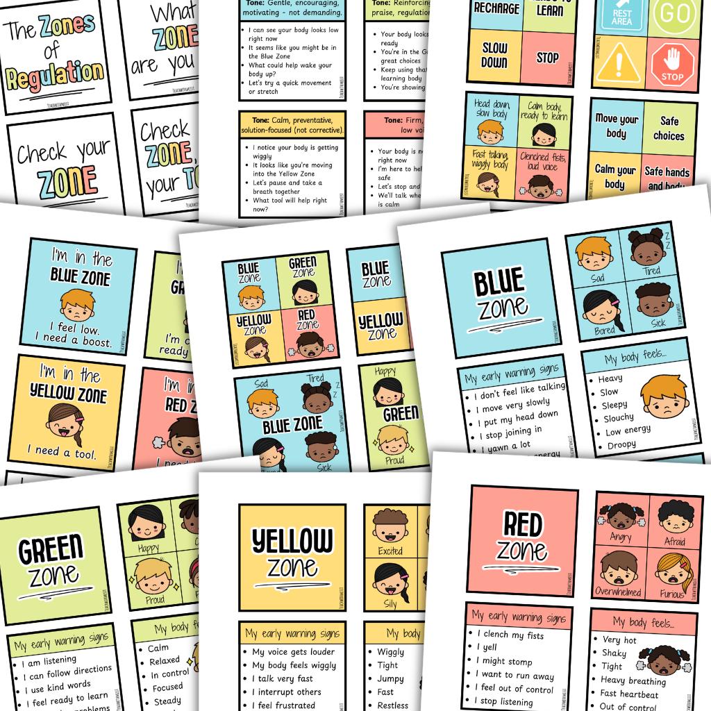 The Zones of Regulation Lanyard Cards | Self-regulation Tools ...