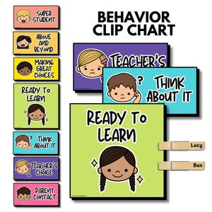 Behavior Clip Chart | Rainbow Classroom Management | Classroom Visuals | Back to School | Classroom Organization (Digital Download(