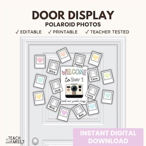 Polaroid Kamera Klassenzimmer Tür Aufsteller: Schulanfang Deko (Digitaler Download)