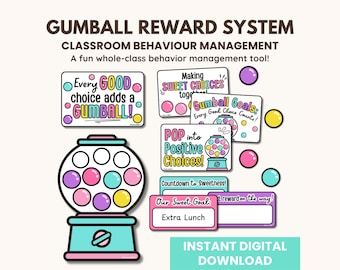Gumball Classroom Reward System: Positive Behavior Management (Digital Download)