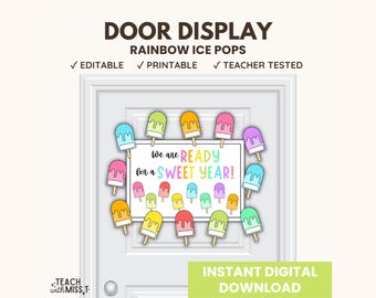 Ice Pop Classroom Door Display | Summer Classroom Door Decor | Ice Pop Classroom Bulletin Board Decor | Ice Popsicle Classroom Door Decor