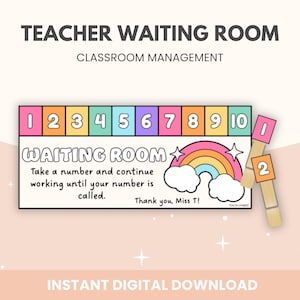 Rainbow Dreams Teacher Waiting Room Display | Rainbow Classroom Management | Classroom Visuals | Classroom Management Strategies | EDITABLE