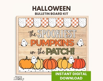 Kit de tablón de anuncios de Halloween: Decoración otoñal para el aula (descarga digital)