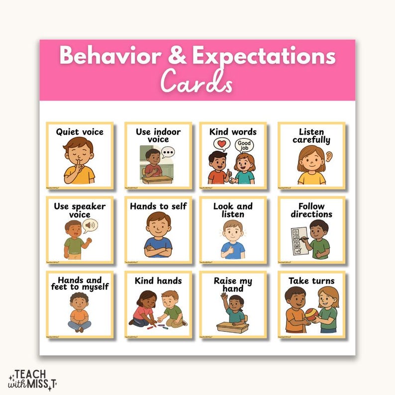 Lanyard Visual Cue Cards: Classroom Management and Communication ...