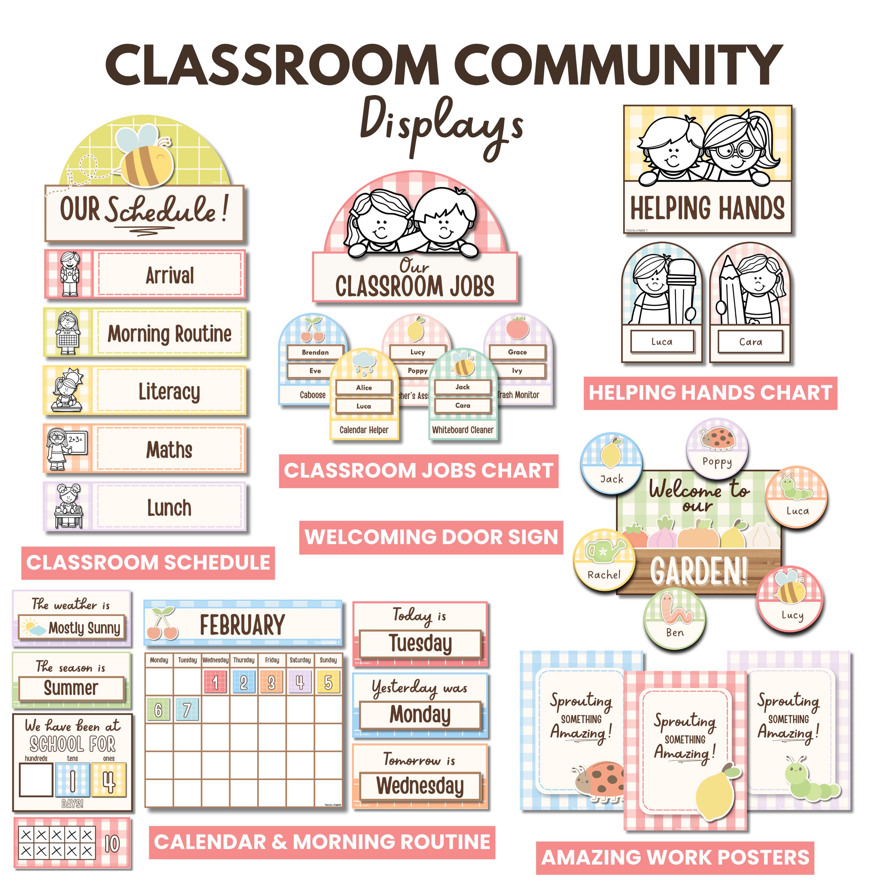 Sweet Spring Classroom Decor Bundle: Pastel Classroom Printables ...