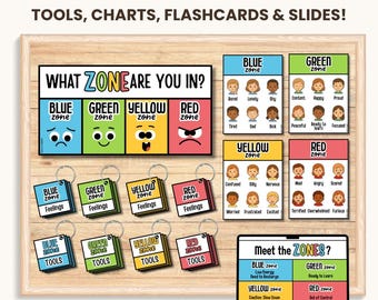 Self-Regulation Bundle: Emotional Learning Flashcards & Charts (Digital Download