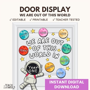 We are out of this world Bulletin Board Display Bundle | Space Classroom Door Display Printables | Space Theme Classroom Display