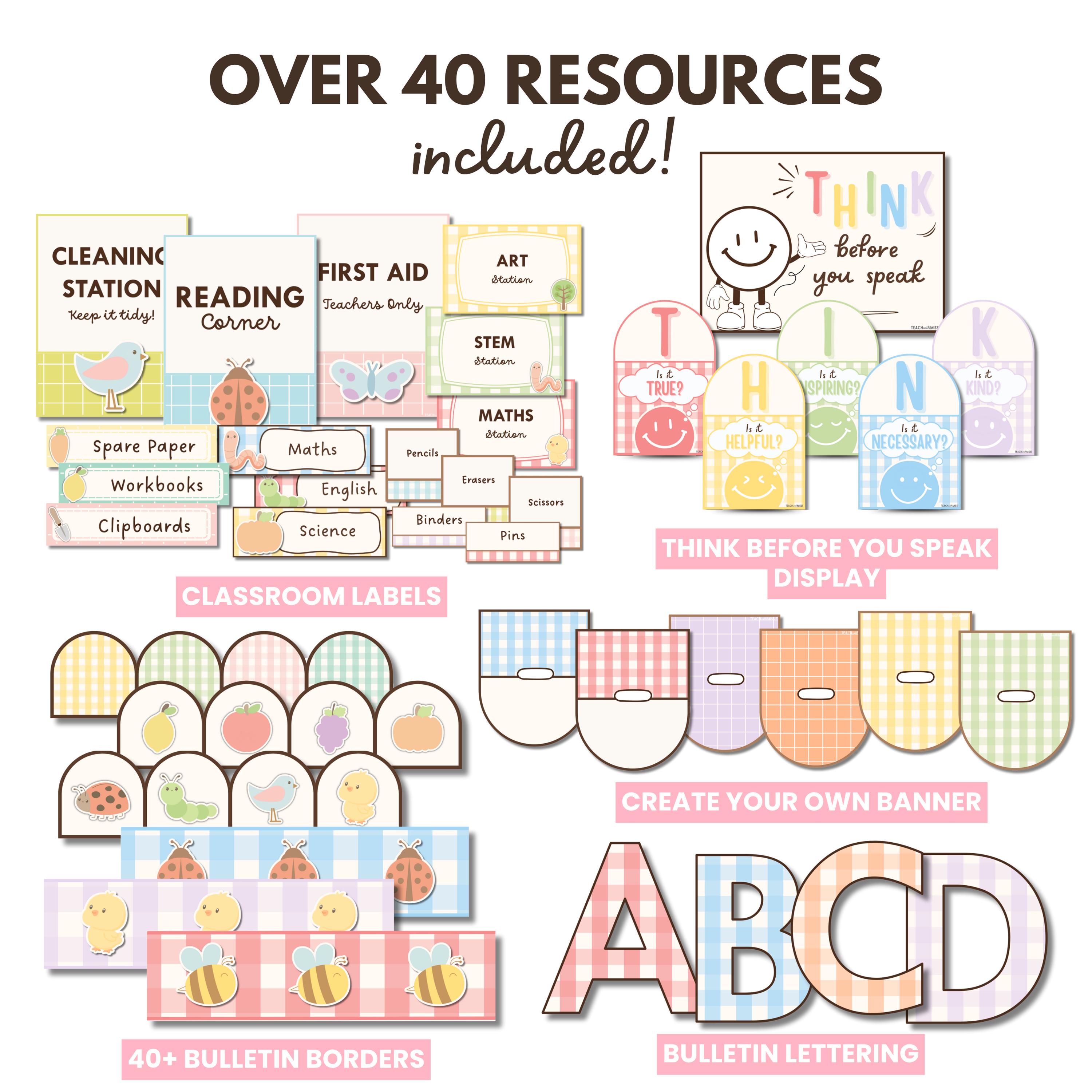 Sweet Spring Classroom Decor Bundle: Pastel Classroom Printables ...
