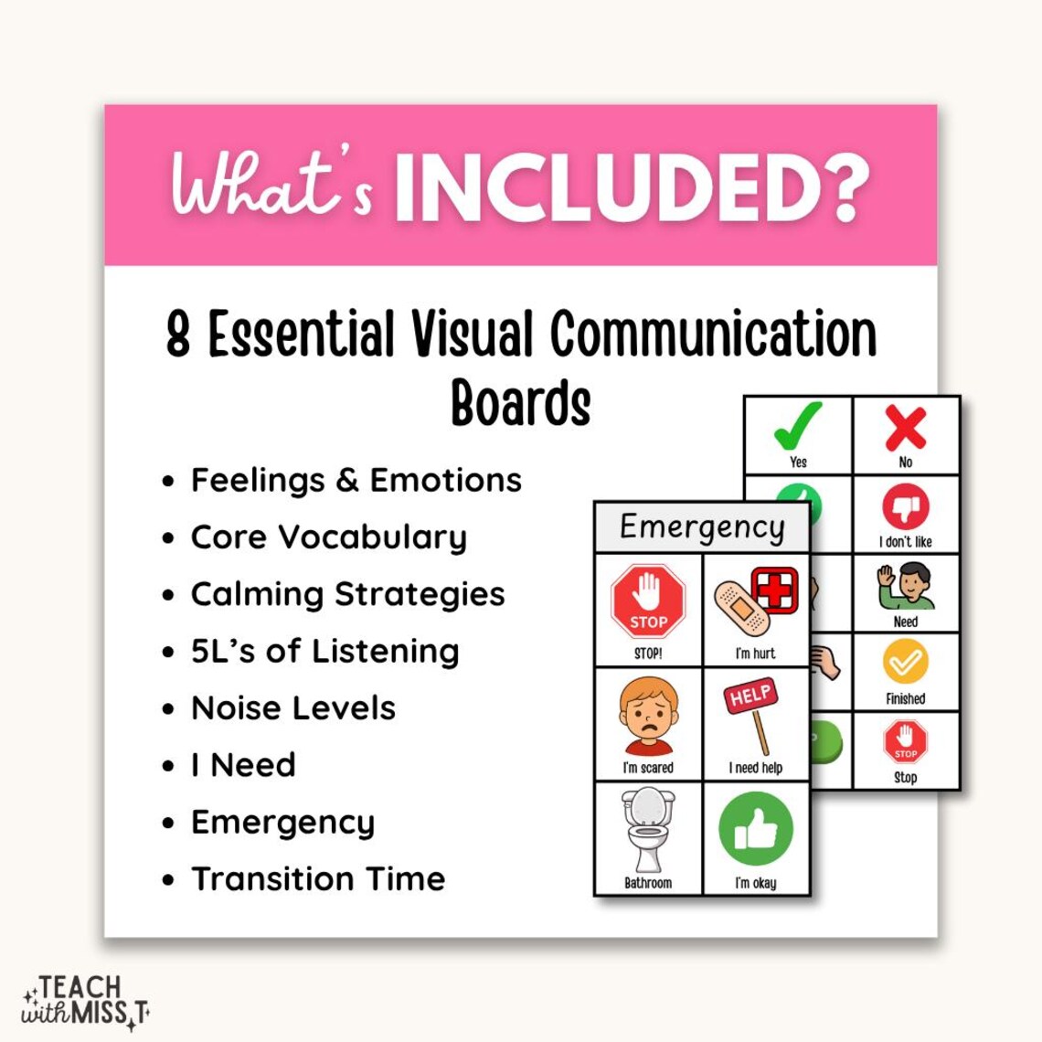 Essential Visual Communication Boards | Classroom Management Lanyard ...