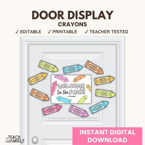 Crayons Classroom Door Display | Back to School Bulletin Board Display | Crayons Welcome Back to School Door Display Bulletin Board Display