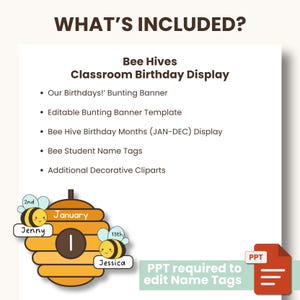 Classroom Birthday Bees Bulletin Board Display (digital Download) - Etsy