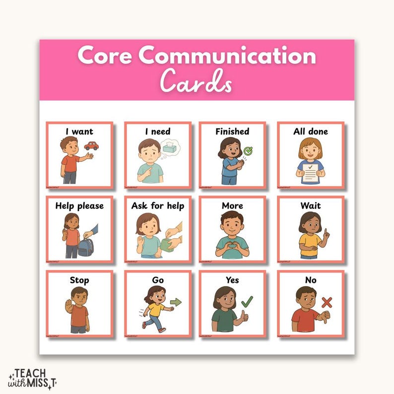 Lanyard Visual Cue Cards: Classroom Management and Communication ...