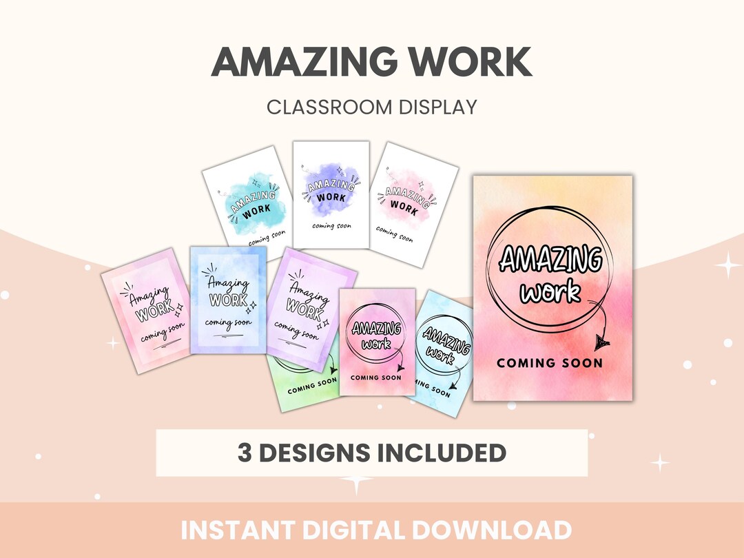 Watercolor Student Work Display Posters (digital Download) - Etsy