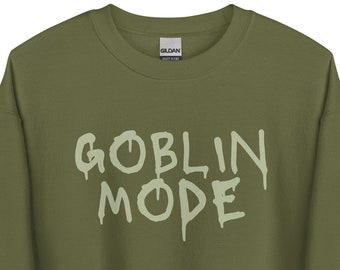 Goblin Mode Goblincore Estetiskt Meme-skämt - Antiwork Introvert Ingen smink Feminism - Lata dagar Ingen tvätt Ledig dag Binge Watching - Tröja