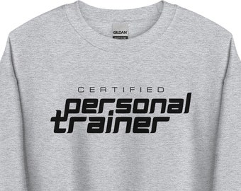 Felpa con cappuccio da personal trainer certificato - Abbigliamento da palestra per allenatore atletico fitness - Abbigliamento sportivo per allenamento - Detto di sollevamento - Regalo per istruttore sanitario
