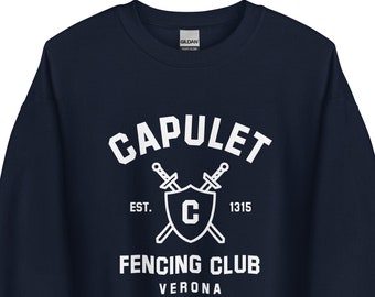 Capulet Fencing Club - Romeo & Juliet - Shakespeare English Literature Book Lover - Funny Bookworm Gift - Theatre Humor - Unisex Sweatshirt
