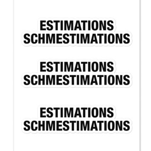 Estimativas Schmestimations Sticker, Gerente de Produto de Projeto e Presente de Chefe, Planejamento de Desenvolvimento de Software de Programação, Tarefas de Codificação de Computador
