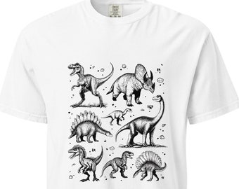 Comfort Colors® Dinosaur Paleontology Science Biology T-Rex Vintage Graphic Natural History Teacher Unisex T-Shirt