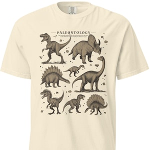 Comfort Colors® Paleontology Dinosaur Nerdy Biology Teacher Vintage College Student Biology Paleontologist Teacher Graphic Unisex T-shirt