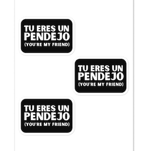 Tu eres un pendejo - Piada em espanhol: Adesivo de ditado sarcástico em espanhol para fãs da Espanha, professores e alunos de espanhol, de volta às aulas