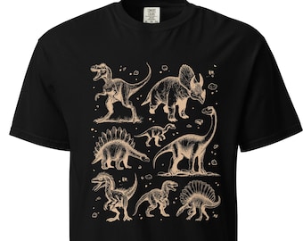 Comfort Colors® Dinosaur Paleontology Science Biology T-Rex Vintage Graphic Natural History Fan Unisex Shirt