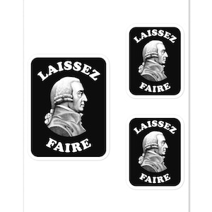 Laissez Faire Adam Smith Aufkleber, freie Marktwirtschaft, Geschenk für Ökonomen, Professoren, Majors, graduiert, Studenten gleichermaßen