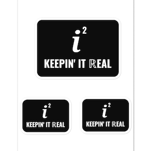 Adesivo de piada de professor de matemática nerd Keepin It Real, o melhor presente para alunos de graduação em matemática nerd, humor de matemática e ciências