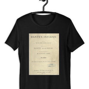 Dante Alighieri Inferno Purgatory T-Shirt, Occult Dark Academia Aeshetic, Classic Vintage Literature Book Tee, Vintage Cover Title Page