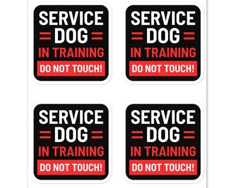 Service Dog In Training Do Not Touch Aufkleber, Training Assistenzhund, Spaß und emotionale Hundeführer Geschenke für Hundetrainer, Warnung Gefahr