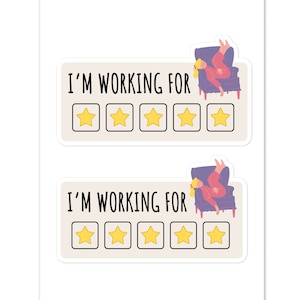 ABA-Unterrichts-Humor-Aufkleber, ich arbeite für Dayoff, perfekt für Analytiker, Work-Life-Balance, für Schulpsychologenwoche, Workaholics