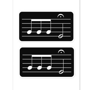 Beethoven 5th Symphony First Notes Sticker, Music Notation Inspired, Gift for Classical Music Lovers, Music Teacher, Pianist, Violinist