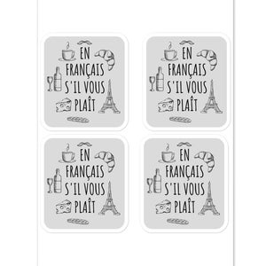 Stickers tressés S'il Vous En Francais : Célébrez le raffinement français et la vie parisienne, cadeau pour les francophiles d'Eiffel, les fans de Paris