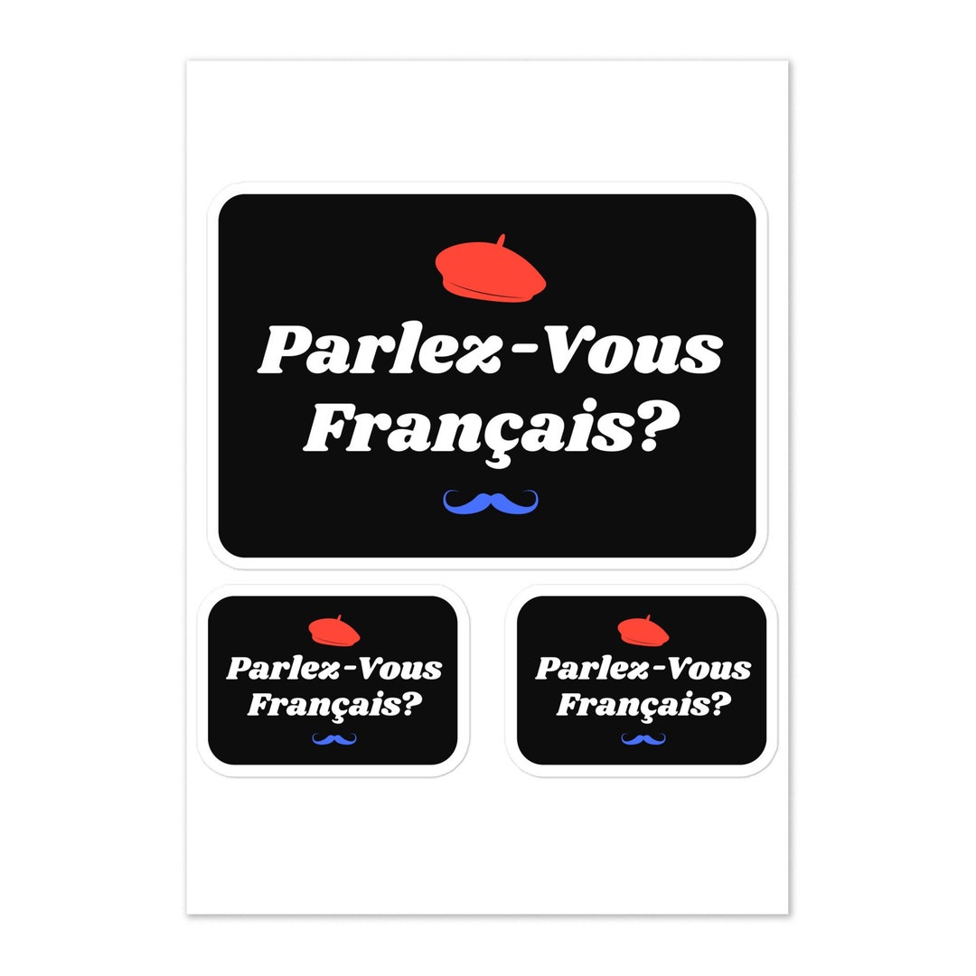 Parlezvous Francais Stickers, Gift for French Language Lovers, Writers
