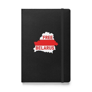 Cahier biélorusse à couverture rigide gratuit, carte du dictateur rouge et blanc, militants politiques, liberté biélorusse, partisans de la démocratie