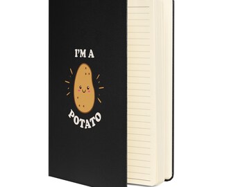 Cuaderno de tapa dura con la frase "I'm a Potato", regalo para adolescentes, amigos, amantes de los memes, diario de la amistad, regalo para el mejor amigo, libro de recuerdos, regalo especial