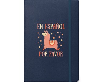 En Español Por Favor Hardcover gebundenes Notizbuch, Geschenk für Spanischlehrer, Sprachlerner, zweisprachig, Hispanic Kulturerbe-Monat, Sammelalbum