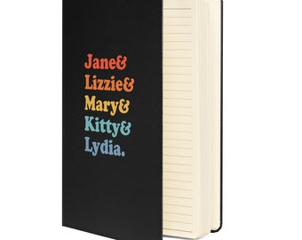 Bennet Sisters Jane Austen Hardcover Bound Notebook, Gift for Pride and Prejudice Fans, Bookworms, Strong Female Characters, Bookish Present