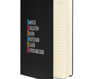 Educar En Español Inspiration Hardcover Bound Notebook, for Spanish Teachers, Language Learning, Madrid Travelers, Barcelona Explorers